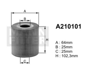 A210101 (OE649/4) filtr olejuDENCKERMANN