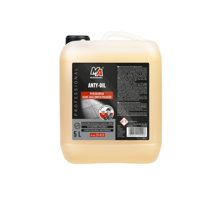 ŚRODEK DO CZYSZCZENIA POWIERZCHNI ZAOLEJONYCH 5L ANTY OIL KONCENTRAT / MA PROFESSIONAL