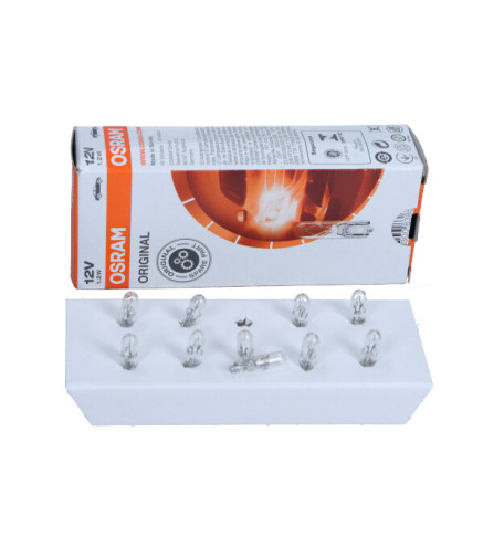 ŻARÓWKA PBT5 W1,2W W2X4,6D 12V ORIGINAL 12V 10SZT.