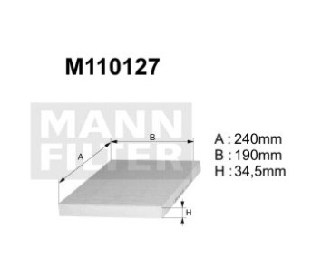 M110127 ( K1110A) filtr kabinowyDENCKERMANN