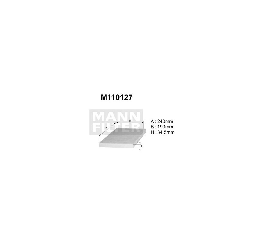 M110127 ( K1110A) filtr kabinowyDENCKERMANN