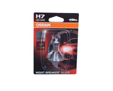 ŻARÓWKA H7 12V/55W PX26D +100% NIGHT BREAKER SILVER BLISTER 1SZT