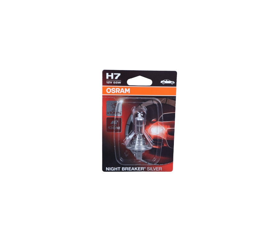 ŻARÓWKA H7 12V/55W PX26D +100% NIGHT BREAKER SILVER BLISTER 1SZT