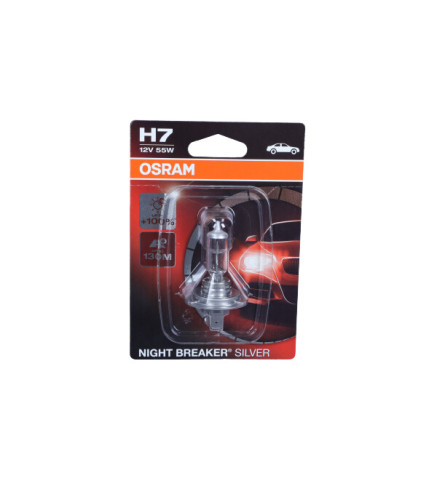 ŻARÓWKA H7 12V/55W PX26D +100% NIGHT BREAKER SILVER BLISTER 1SZT