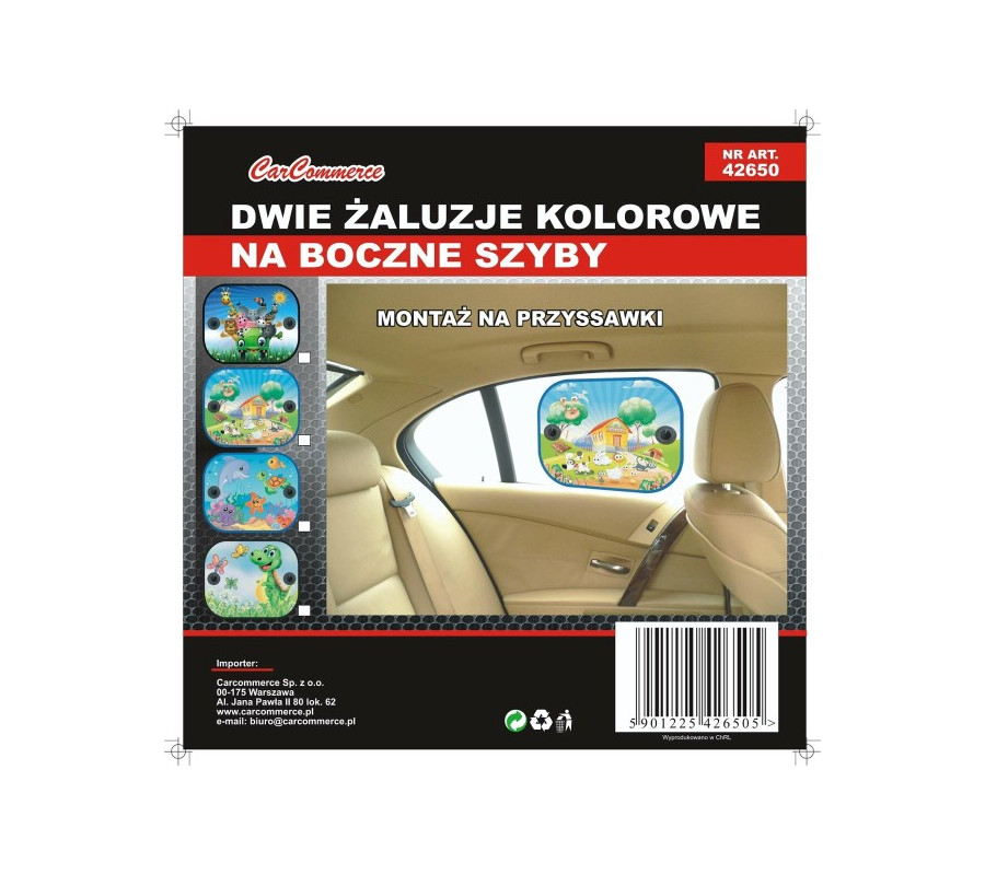 OSŁONA PRZECIWSŁONECZNA ŻALUZJA OKRAGLA KOLOROWA 2SZT.