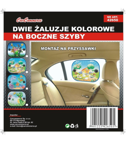 OSŁONA PRZECIWSŁONECZNA ŻALUZJA OKRAGLA KOLOROWA 2SZT.