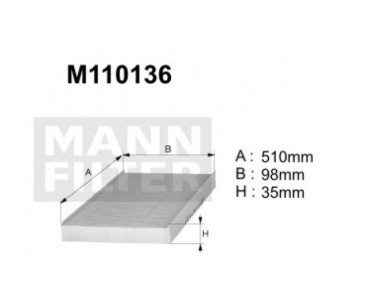M110136 (K1148)  Filtr kabinowyDENCKERMANN
