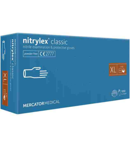 RĘKAWICE NITRYLOWE BEZPUDROWE (OP 100 SZT) ROZ. XL