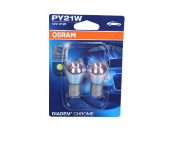 ŻARÓWKA PY21W 12V/21W BAU15S (Z COK. MET.) BLISTER 2SZT DIADEM CHROME