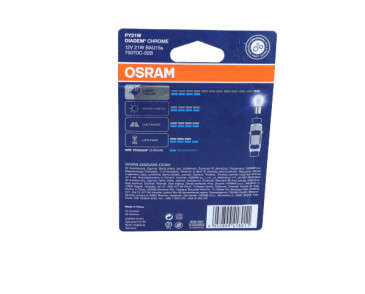 ŻARÓWKA PY21W 12V/21W BAU15S (Z COK. MET.) BLISTER 2SZT DIADEM CHROME