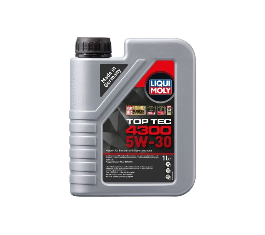 OLEJ LIQUI MOLY 5W30 1L TOP TEC 4300 DPF/FAP / C2 / SN/CF / B71 2290 / RN0700 / GF-3