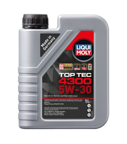 OLEJ LIQUI MOLY 5W30 1L TOP TEC 4300 DPF/FAP / C2 / SN/CF / B71 2290 / RN0700 / GF-3