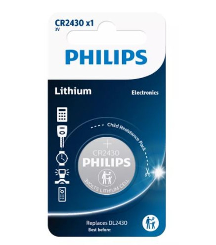 BATERIA CR2430 3.0V (24,5X3,0) LITHIUM BLISTER 1SZT. (CENA ZA SZT/SPRZEDAŻ W WIELOKROTNOŚCI 10 SZT.)