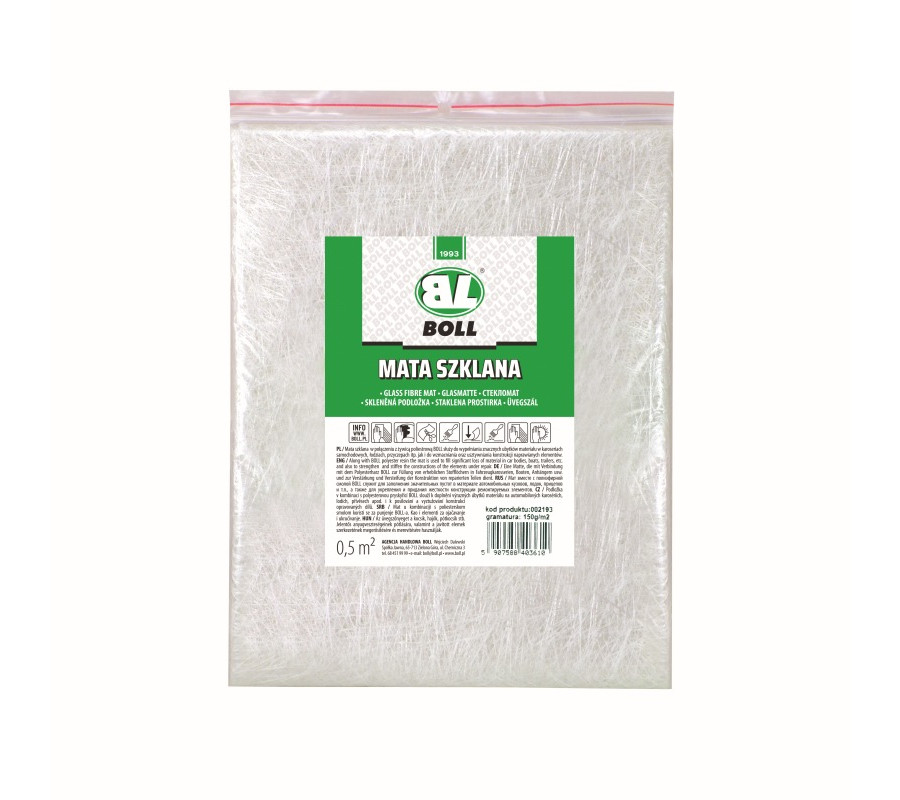 MATA SZKLANA 150G/M2 , WYMIAR 0,5M2 / BOLL