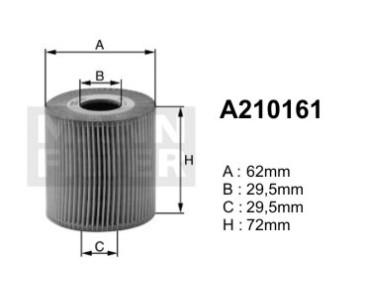 A210161 (OE665) filtr olejuDENCKERMANN