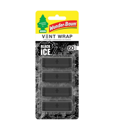 ZAPACH VENT WRAP BLACK ICE DO KRATEK NAWIEWÓW (4SZT.) / WUNDER BAUM