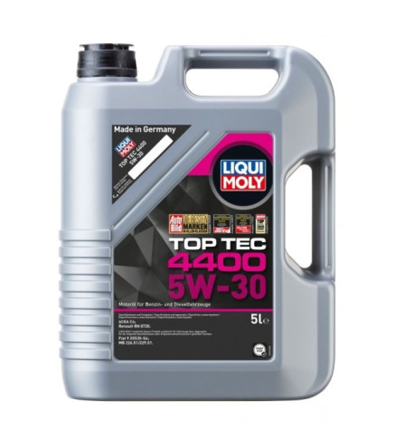 OLEJ LIQUI MOLY 5W30 5L TOP TEC 4400 DPF/FAP / RENAULT DCI C4 / RN 0720 / 226.51 229.51