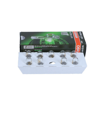ŻARÓWKA W5W 12V/5W W2,1X9,5D (CAŁOSZKLANA) (10SZT) ULTRA LIFE