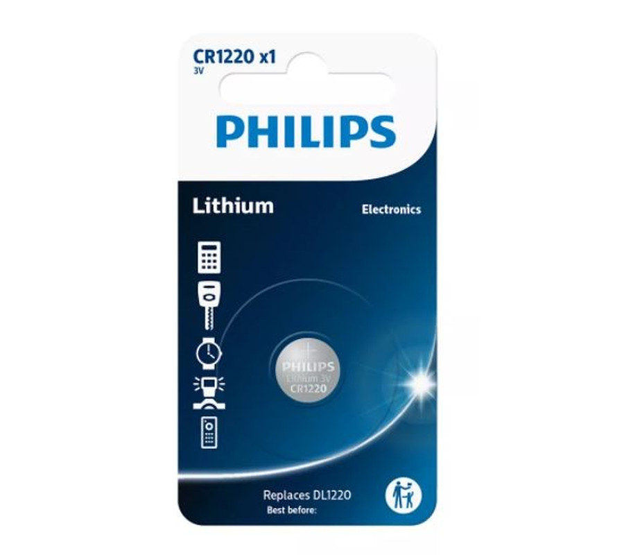 BATERIA CR1220 3.0V (12,5X2,0) LITHIUM BLISTER 1SZT. (CENA ZA SZT/SPRZEDAŻ W WIELOKROTNOŚCI 10 SZT.)