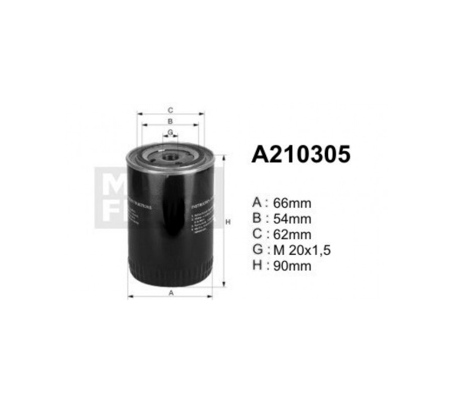 A210305 (OP597) filtr oleju DENCKERMANN