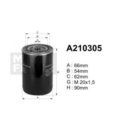A210305 (OP597) filtr oleju DENCKERMANN