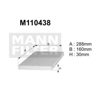 M110438 ( K1035A ) filtr kabinowyDENCKERMANN