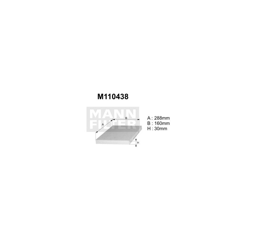 M110438 ( K1035A ) filtr kabinowyDENCKERMANN