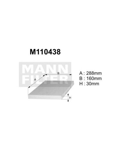 M110438 ( K1035A ) filtr kabinowyDENCKERMANN