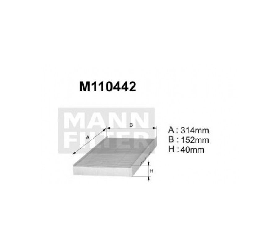 M110442K (K1147A) Filtr kabinowy węglowyDENCKERMANN