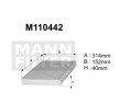 M110442K (K1147A) Filtr kabinowy węglowyDENCKERMANN