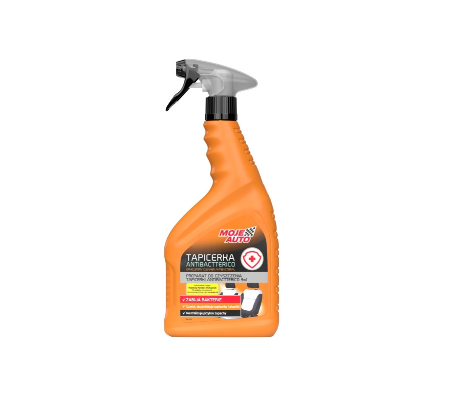 ŚRODEK DO CZYSZCZENIA TAPICERKI I ELEMENTÓW PLASTIKOWYCH 750ML ANTIBACTTERICO / MOJE AUTO