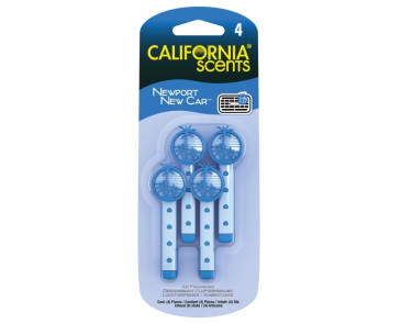 ZAPACH CALIFORNIA SCENTS VENT STICKS DO NAWIEWU - NEWPORT NEW CAR (4SZT.)