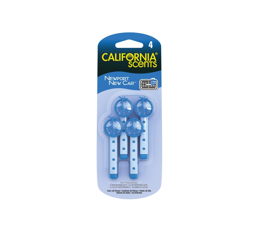 ZAPACH CALIFORNIA SCENTS VENT STICKS DO NAWIEWU - NEWPORT NEW CAR (4SZT.)