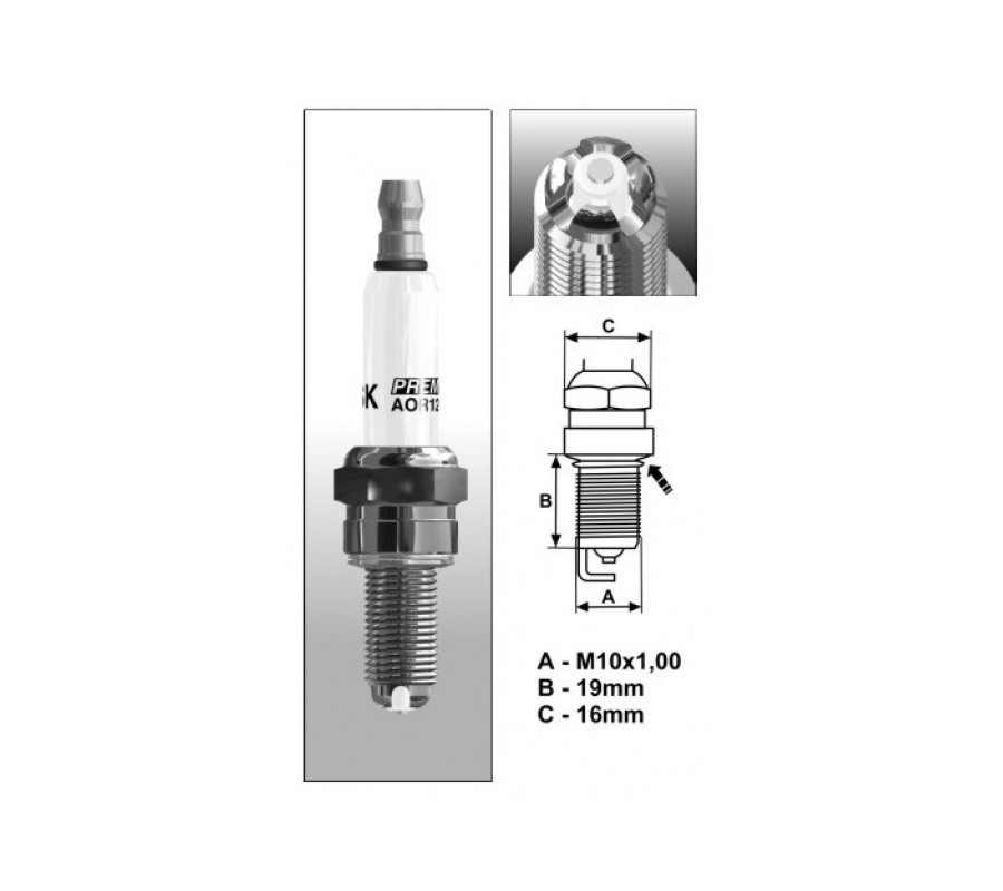 AOR10LGS (1513) świeca zapłonowa BRISKPremium LGS - spark plug
