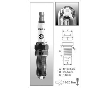 MOR12LGS (3166) świeca zapłonowa BRISKPremium LGS - spark plug