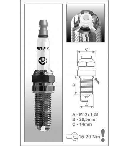 MOR12LGS (3166) świeca zapłonowa BRISKPremium LGS - spark plug