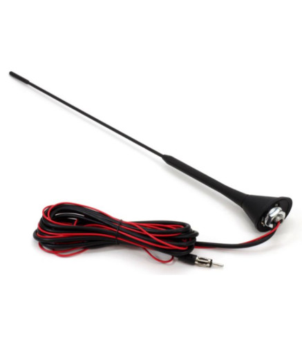 ANTENA SAMOCHODOWA Z WZMACZNIACZEM DŁ.40CM, DŁ.KABLA 3M