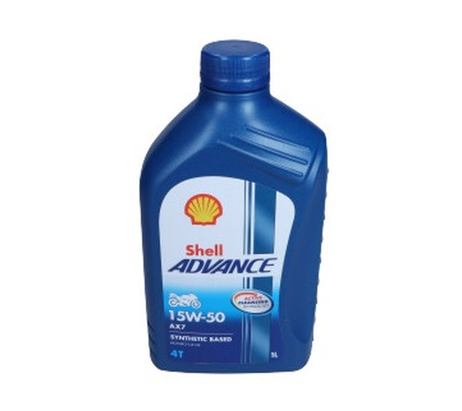 OLEJ SHELL 15W50 1L AX7 4T ADVANCE SEMISYNTHETIC / JASO MA-2