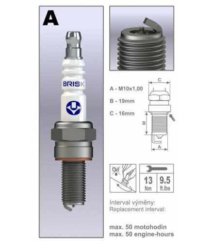 AR10IR-OE (2159) świeca zapłonowa irydowa BRISK Irydium - KTM