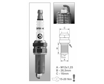 MR14LS (1964) świeca zapłonowa BRISKSilver Racing - spark plug
