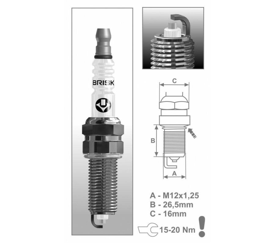 MR14LS (1964) świeca zapłonowa BRISKSilver Racing - spark plug