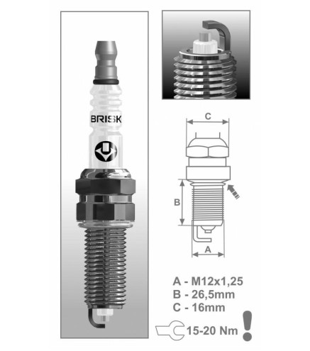 MR14LS (1964) świeca zapłonowa BRISKSilver Racing - spark plug