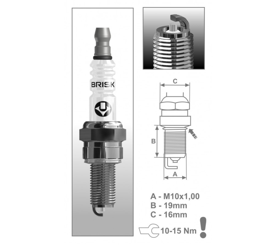 AR12S Świeca zapłonowa BRISKSilver Racing - spark plug