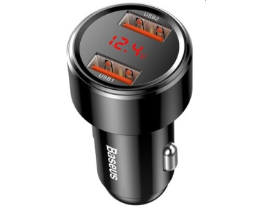 ŁADOWARKA SAMOCHODOWA BASEUS MAGIC 2X USB QC 3.0 45W (CZARNA)