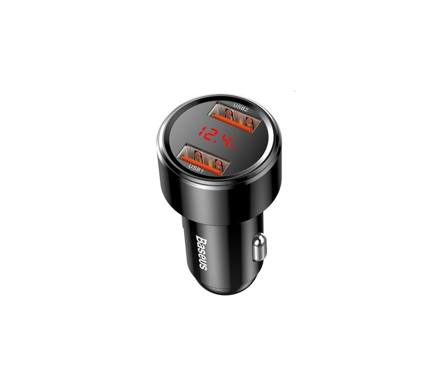 ŁADOWARKA SAMOCHODOWA BASEUS MAGIC 2X USB QC 3.0 45W (CZARNA)