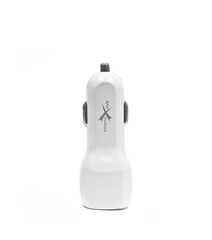 ŁADOWARKA SAMOCHODOWA 2 GNIAZDA USB BIAŁA