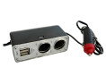 ROZGAŁĘZIACZ SAMOCHODOWY 2-WEJŚCIOWY +2 X USB
