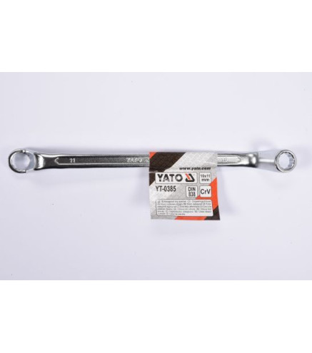 YT-0385 klucz oczkowy gięty 10x11mm YATO