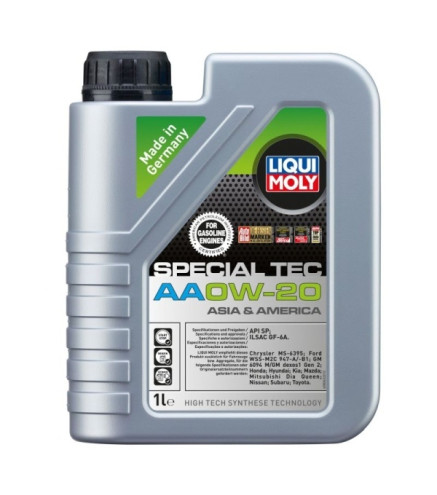 OLEJ LIQUI MOLY 0W20 1L SPECIAL TEC AA SN GF-5 / MS-6395 / WSS M2C 946-A / GM 6094 M