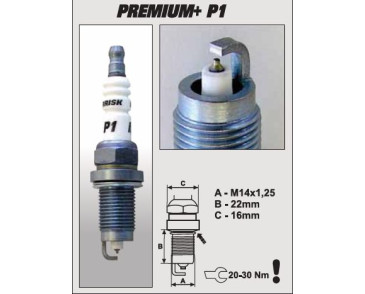 P1+ (1619) DOR15YIR-9 świeca zapłonowairydowa BRISK Premium+ IRIDIUM spark plug